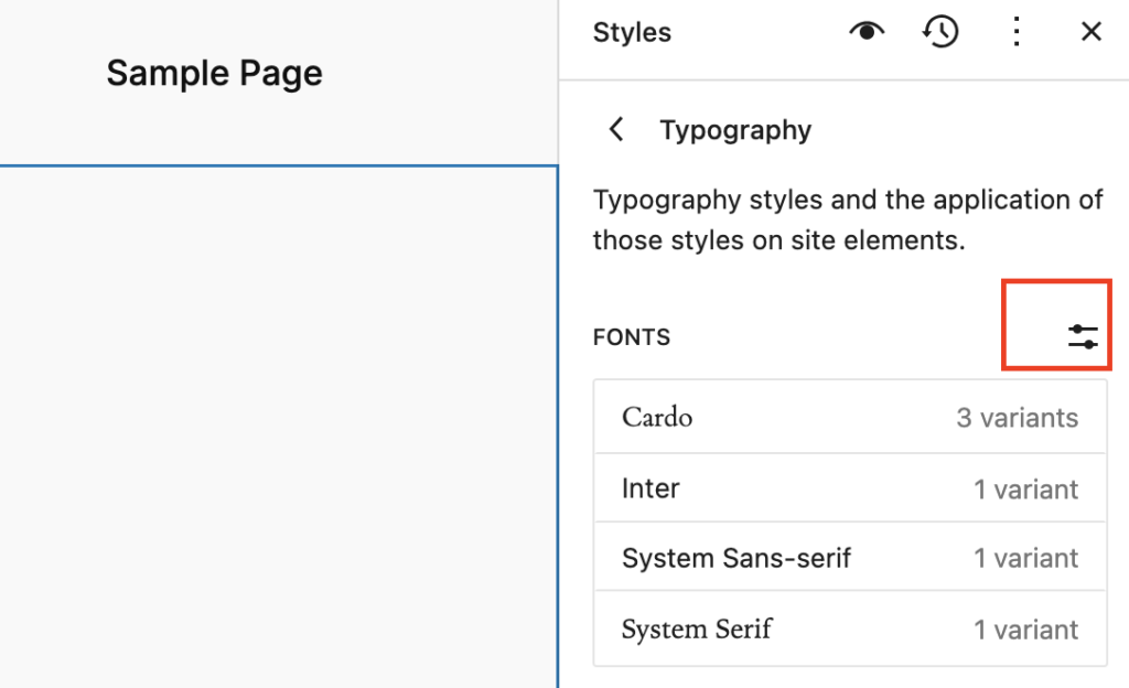 WordPress Block Editor Global Typography Styles